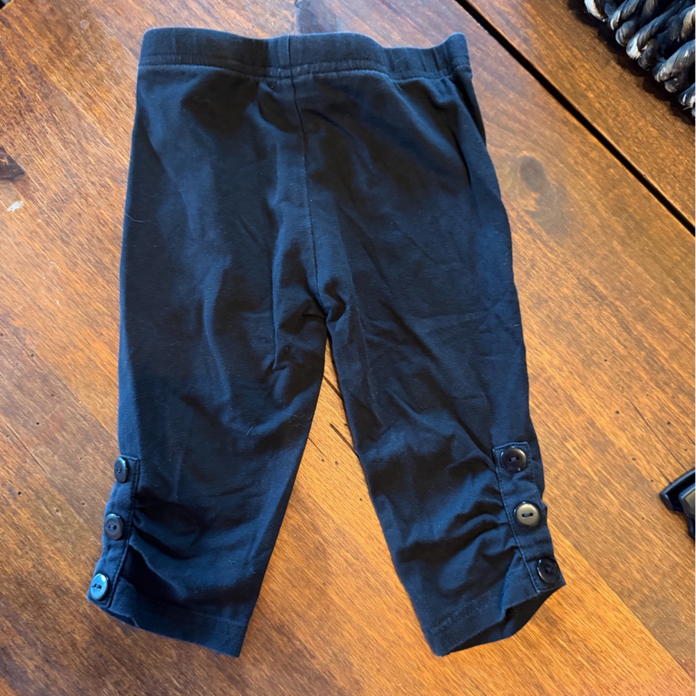 Navy BlueKids Bottoms with Button Detail